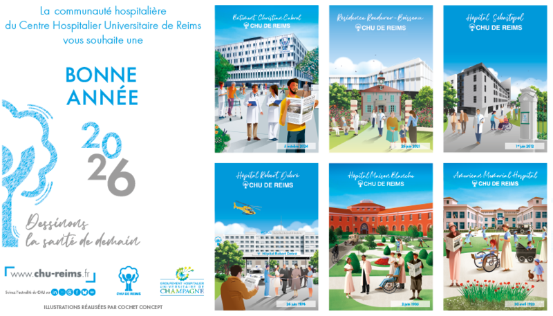 Carte des voeux 2026 du CHU de Reims